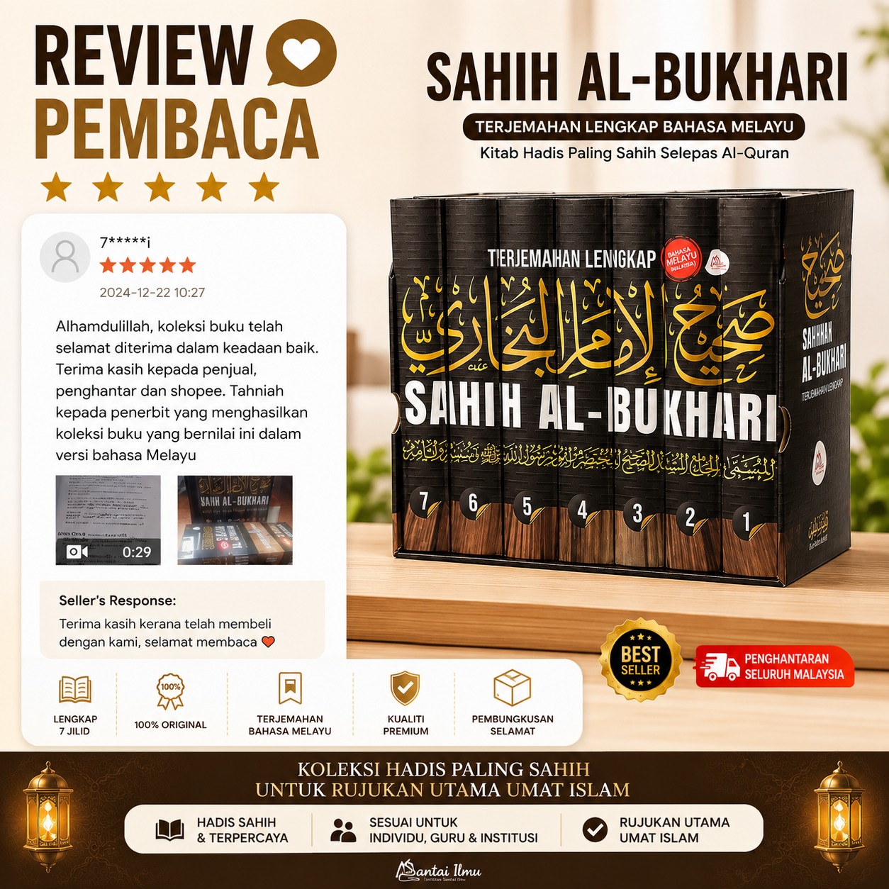 Set Sahih al-Bukhari (7 Jilid) – Terjemahan Bahasa Melayu | Santai Ilmu Publication - Image 10